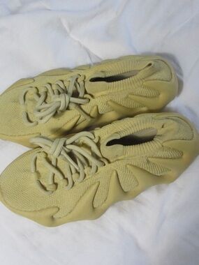 Yeezy Chunky Knit Sport Sneakers in Pale Yellow